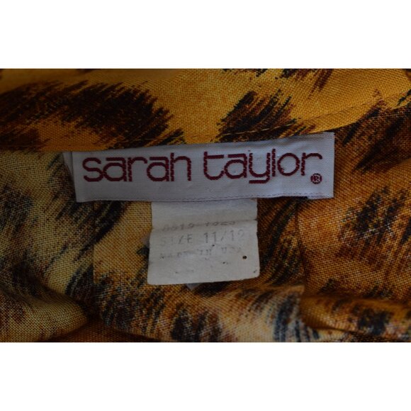 Vintage 80s Animal Print Rayon dress by  Sarah Taylor | size‎ 11/12 - Picture 10 of 10